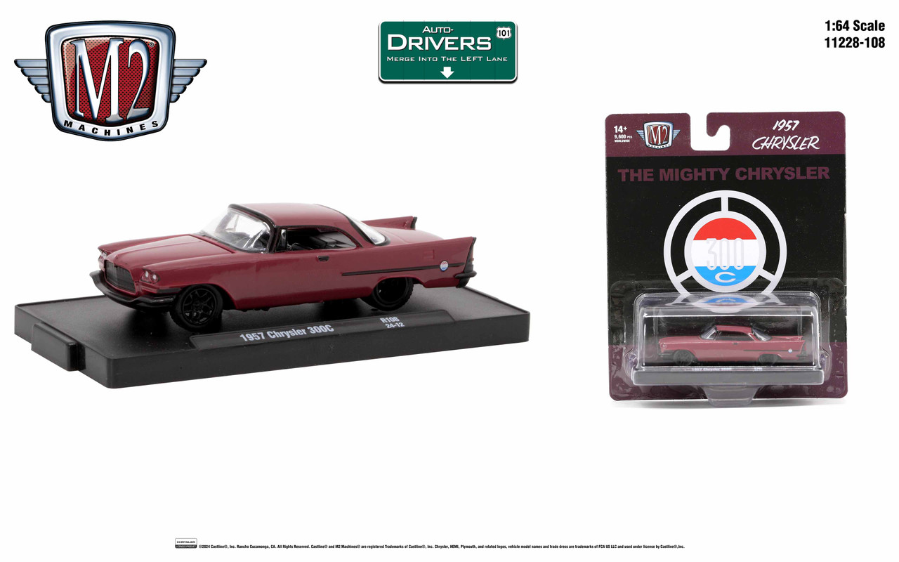 M2 Machines Auto-Drivers 1:64 R108 1957 Chrysler 300C